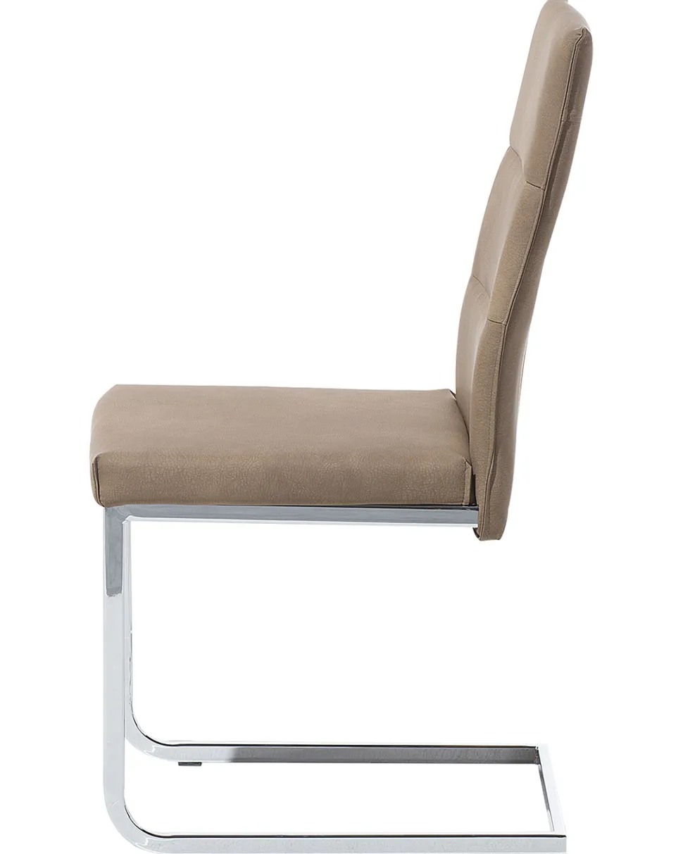 Esszimmerstuhl Kunstleder Sandbeige 2Er Set Rockford