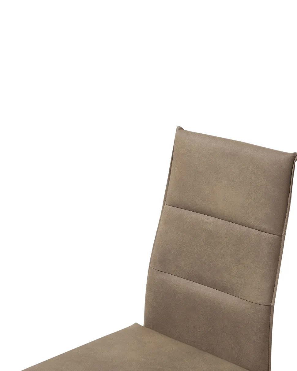 Esszimmerstuhl Kunstleder Sandbeige 2Er Set Rockford