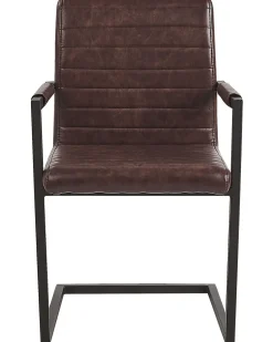 Esszimmerstuhl Kunstleder Braun 2Er Set Buford