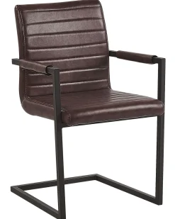 Esszimmerstuhl Kunstleder Braun 2Er Set Buford