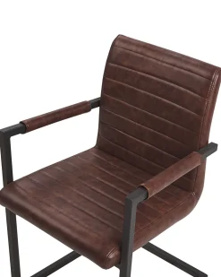 Esszimmerstuhl Kunstleder Braun 2Er Set Buford