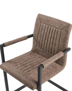 Esszimmerstuhl Kunstleder Braun 2Er Set Brandol