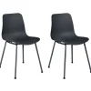 Esszimmerstuhl Kunststoff Schwarz 2Er Set Loomis