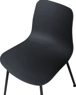 Esszimmerstuhl Kunststoff Schwarz 2Er Set Loomis