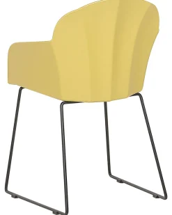 Esszimmerstuhl Kunststoff Gelb 2Er Set Sylva