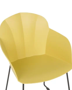 Esszimmerstuhl Kunststoff Gelb 2Er Set Sylva