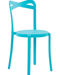 Esszimmerstuhl Kunststoff Blau 2Er Set Camogli
