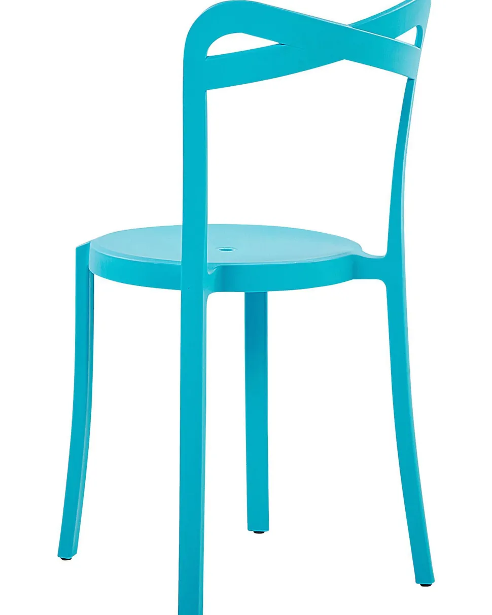 Esszimmerstuhl Kunststoff Blau 2Er Set Camogli