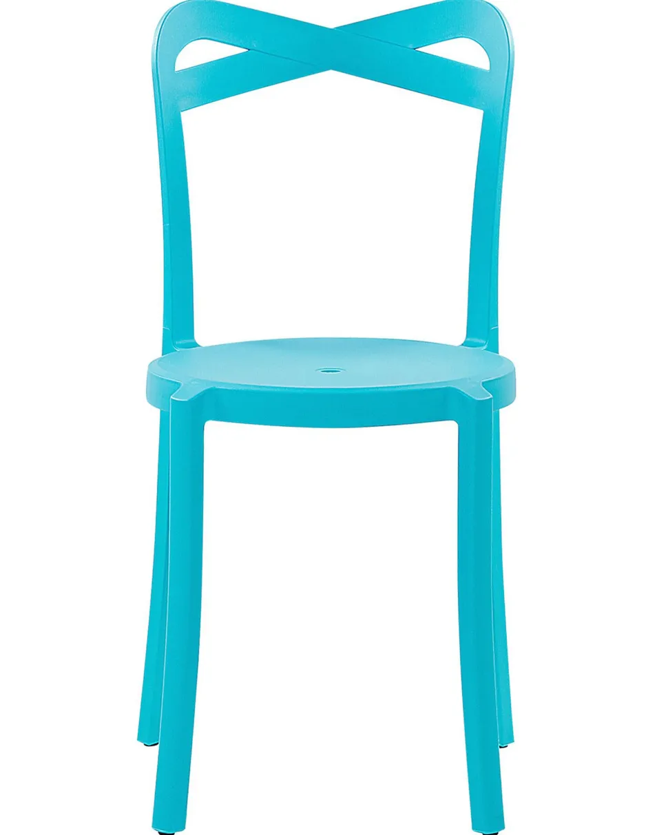Esszimmerstuhl Kunststoff Blau 2Er Set Camogli