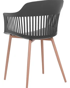 Esszimmerstuhl Kunststoff Schwarz 2Er Set Bereca