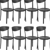 Esszimmerstuhl Kunststoff Schwarz 8Er Set Vieste