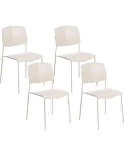 Esszimmerstuhl Kunststoff Beige 4Er Set Astoria