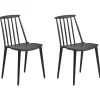 Esszimmerstuhl Kunststoff Schwarz 2Er Set Ventnor