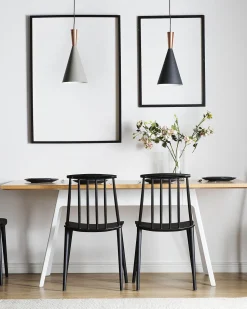 Esszimmerstuhl Kunststoff Schwarz 2Er Set Ventnor