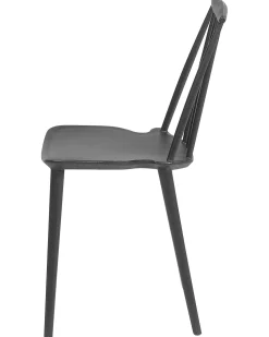 Esszimmerstuhl Kunststoff Schwarz 2Er Set Ventnor