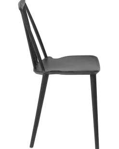 Esszimmerstuhl Kunststoff Schwarz 2Er Set Ventnor