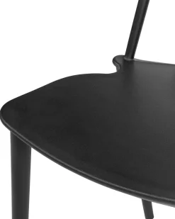 Esszimmerstuhl Kunststoff Schwarz 2Er Set Ventnor