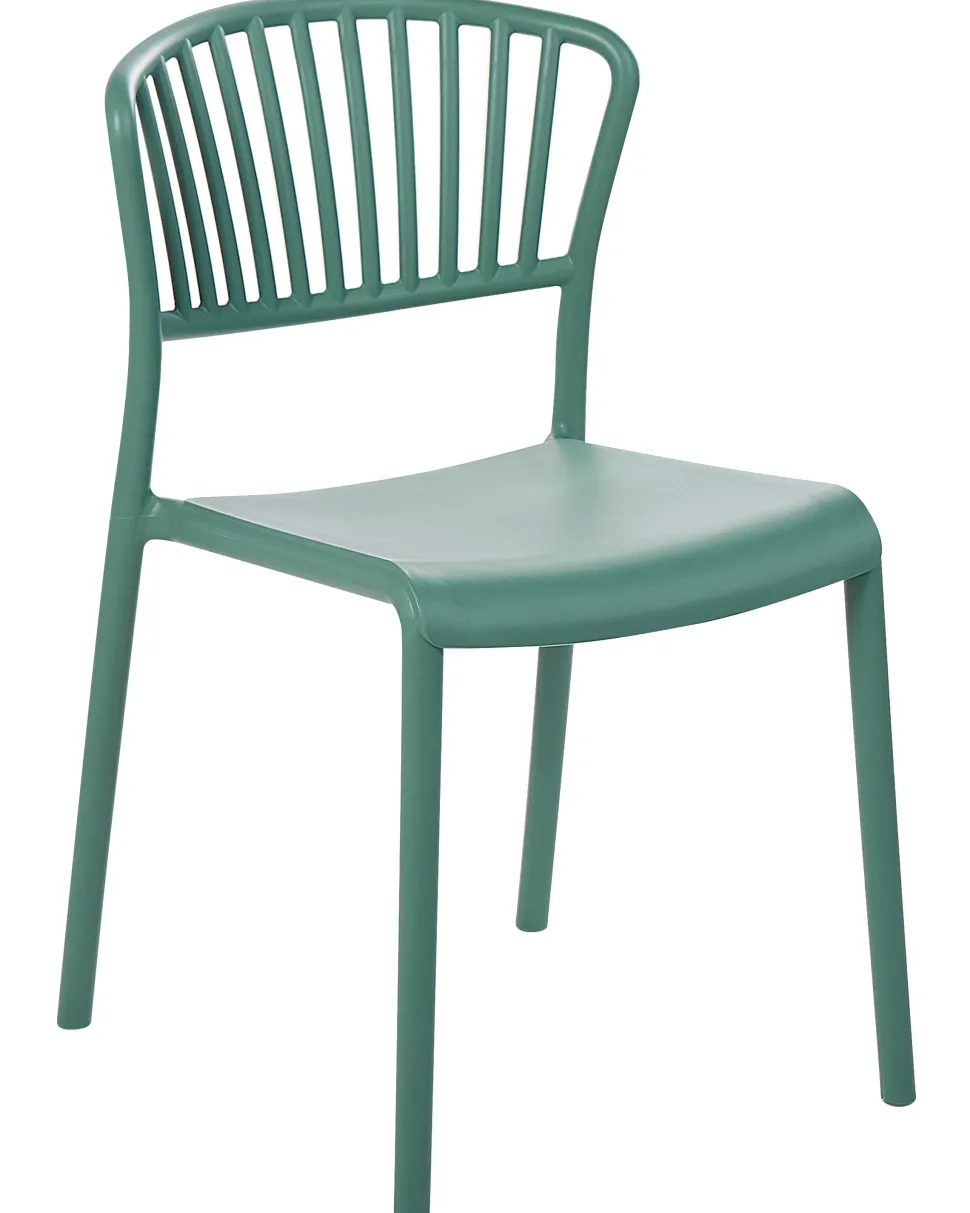 Esszimmerstuhl Kunststoff Grun 4Er Set Gela