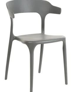 Esszimmerstuhl Kunststoff Grau 4Er Set Gubbio
