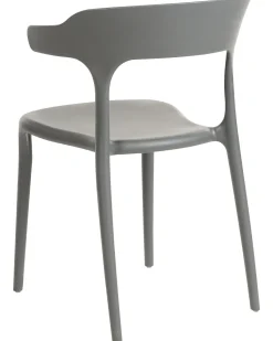 Esszimmerstuhl Kunststoff Grau 4Er Set Gubbio
