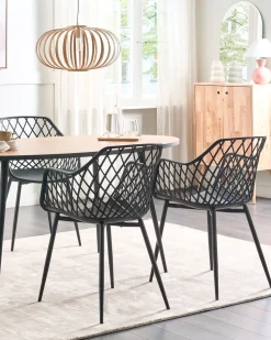 Esszimmerstuhl Kunststoff Schwarz 2Er Set Nashua Ii