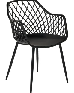 Esszimmerstuhl Kunststoff Schwarz 2Er Set Nashua Ii