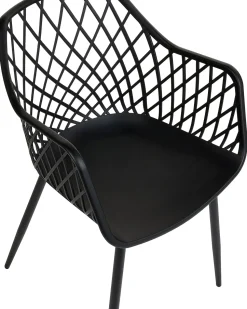Esszimmerstuhl Kunststoff Schwarz 2Er Set Nashua Ii