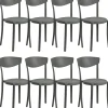 Esszimmerstuhl Kunststoff Dunkelgrau 8Er Set Vieste
