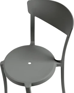 Esszimmerstuhl Kunststoff Dunkelgrau 8Er Set Vieste