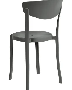 Esszimmerstuhl Kunststoff Dunkelgrau 8Er Set Vieste