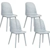Esszimmerstuhl Kunststoff Hellblau 4Er Set Emory