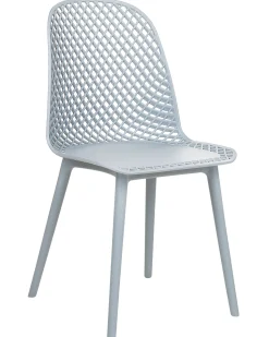 Esszimmerstuhl Kunststoff Hellblau 4Er Set Emory