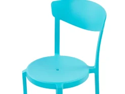 Esszimmerstuhl Kunststoff Blau 4Er Set Vieste