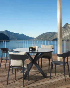 Esszimmerstuhl Kunststoff Schwarz 4Er Set Gubbio