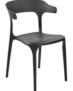 Esszimmerstuhl Kunststoff Schwarz 4Er Set Gubbio