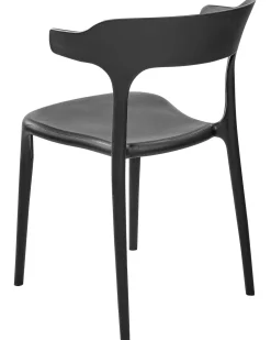 Esszimmerstuhl Kunststoff Schwarz 4Er Set Gubbio