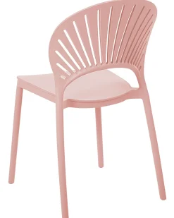 Esszimmerstuhl Kunststoff Rosa 4Er Set Ostia