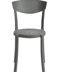 Esszimmerstuhl Kunststoff Dunkelgrau 4Er Set Vieste