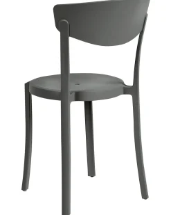 Esszimmerstuhl Kunststoff Dunkelgrau 4Er Set Vieste