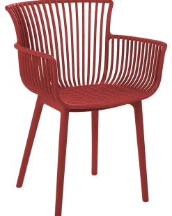 Esszimmerstuhl Kunststoff Rot 4Er Set Pesaro