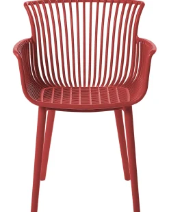 Esszimmerstuhl Kunststoff Rot 4Er Set Pesaro