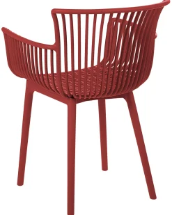 Esszimmerstuhl Kunststoff Rot 4Er Set Pesaro