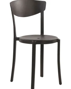 Esszimmerstuhl Kunststoff Schwarz 4Er Set Vieste