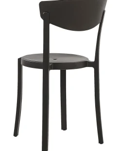 Esszimmerstuhl Kunststoff Schwarz 4Er Set Vieste