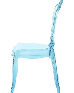 Esszimmerstuhl Kunststoff Transparent Blau 2Er Set Vermont