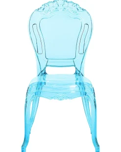 Esszimmerstuhl Kunststoff Transparent Blau 2Er Set Vermont