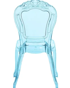 Esszimmerstuhl Kunststoff Transparent Blau 2Er Set Vermont