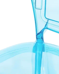 Esszimmerstuhl Kunststoff Transparent Blau 2Er Set Vermont
