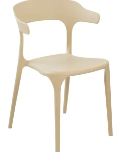 Esszimmerstuhl Kunststoff Sandbeige 4Er Set Gubbio