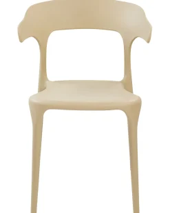Esszimmerstuhl Kunststoff Sandbeige 4Er Set Gubbio